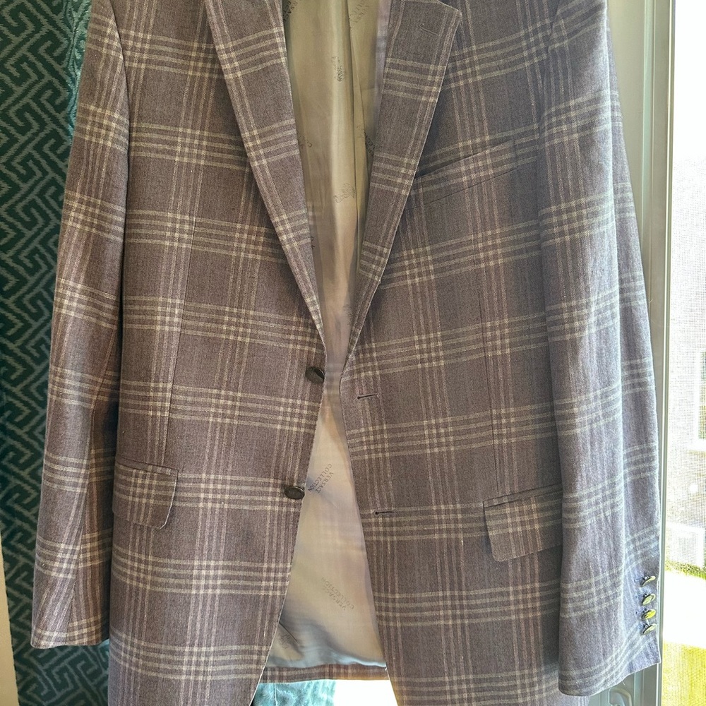 Men's Gray Plaid Blazer
